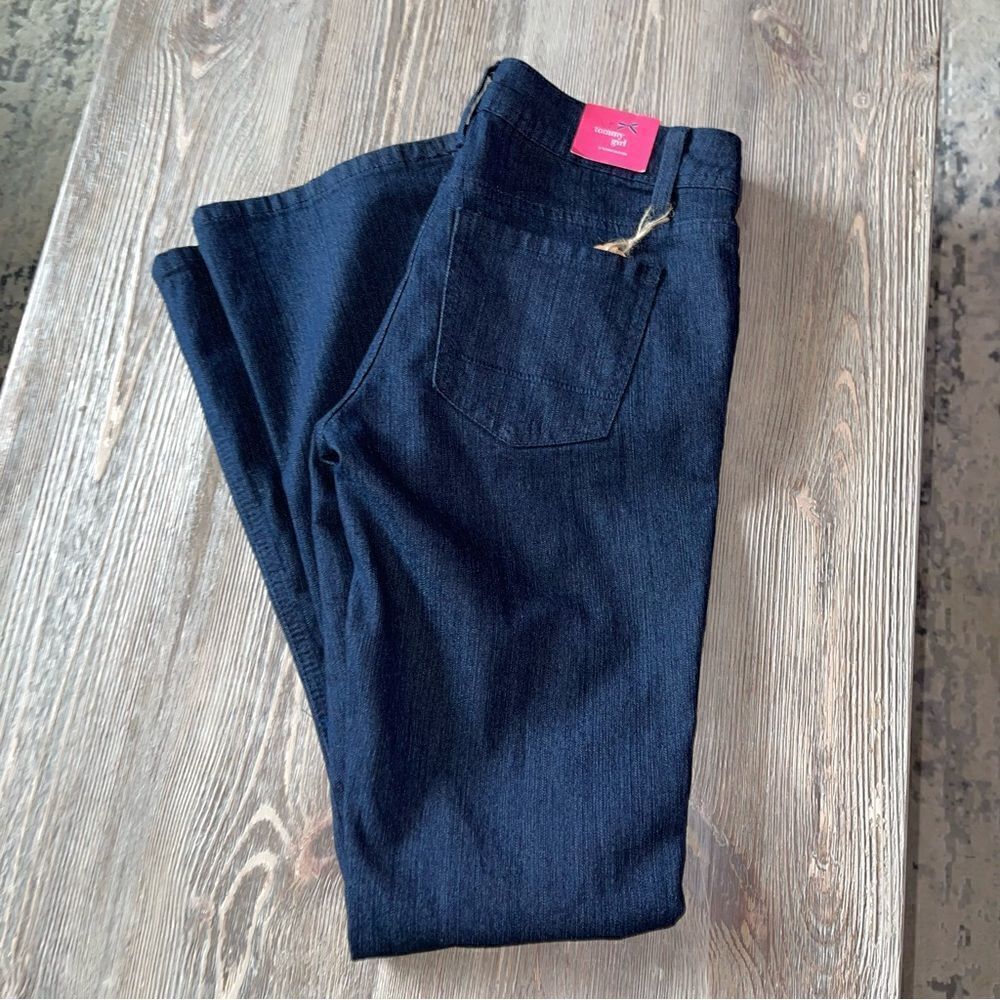 Tommy Girl by Tommy Hilfiger Rinse Dark Blue Bootcut Jeans Size 28